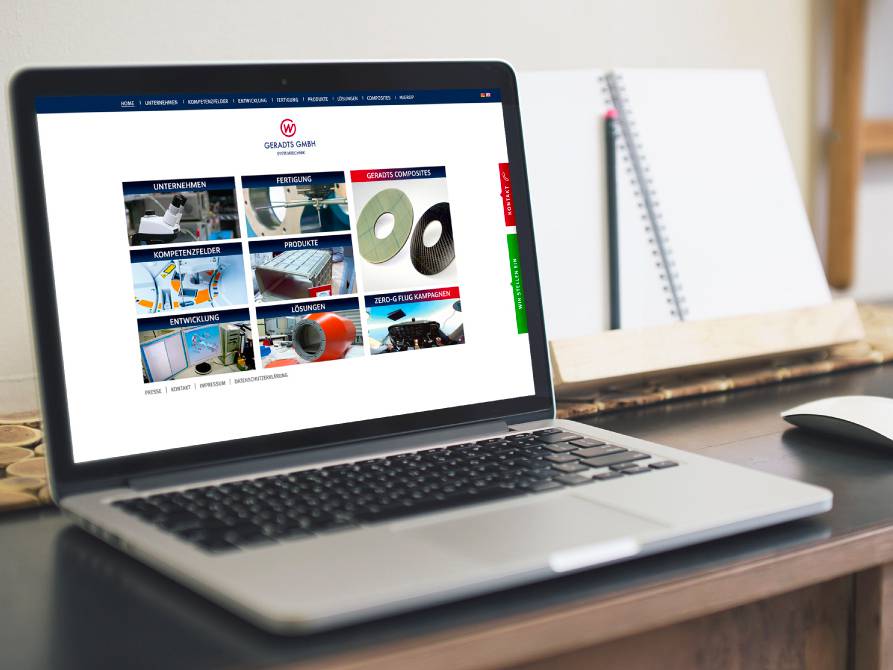 GERADTS Website Systemtechnik Zulieferer Systeme Subsysteme Komponenten Entwicklung Konzept Fertigung Produktion Luftfahrt Raumfahrt