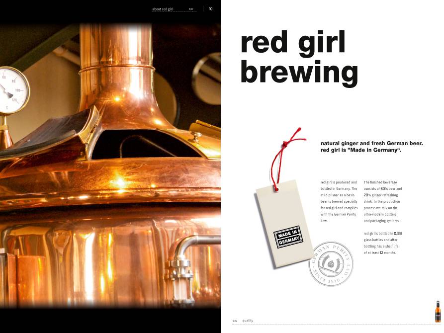 red girl Brandbook brewing Broschüre